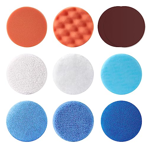 Buffing Bonnet Pads, Ten-Piece Six-Inch Set