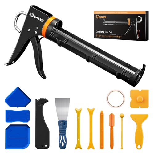 Caulk Gun Kit with 11-in-1 Tool Set