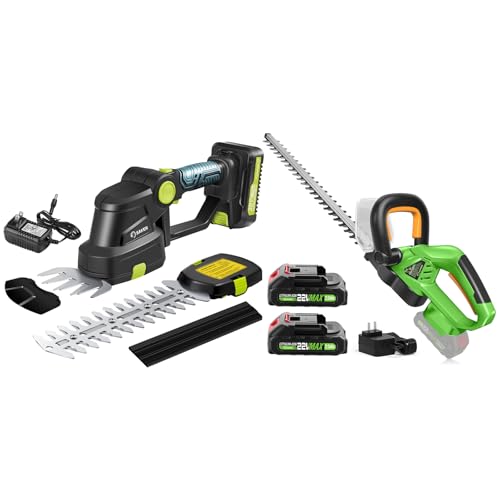 Cordless Hedge Trimmer, Dual-Action 20-Inch
