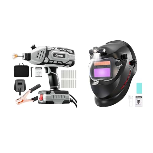 Handheld Welder, Eighty Rods and Helmet
