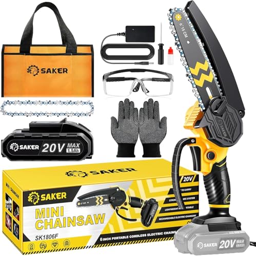Mini Chainsaw 6-Inch, Security Lock Build