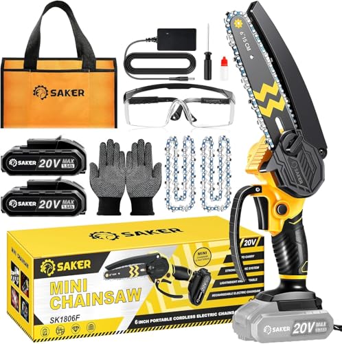 Mini Chainsaw 6-Inch with Safety Lock