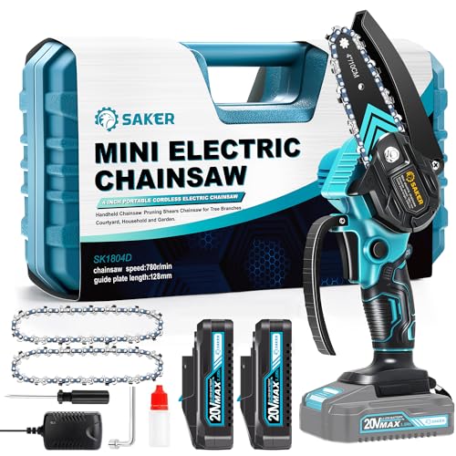 Mini Chainsaw for Pruning, Battery Powered