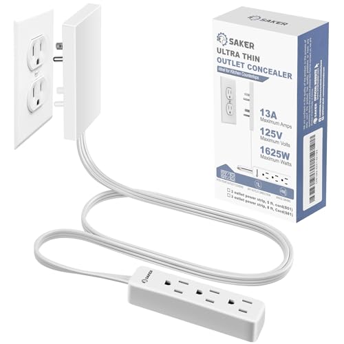Outlet Cover with Flat Extension Cord