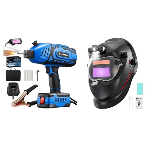 Portable Welder Blue and Darkening Helmet