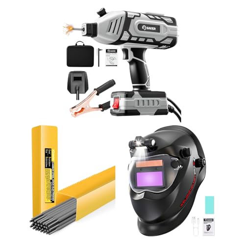 Portable Welder, Helmet and One-Pound Rods