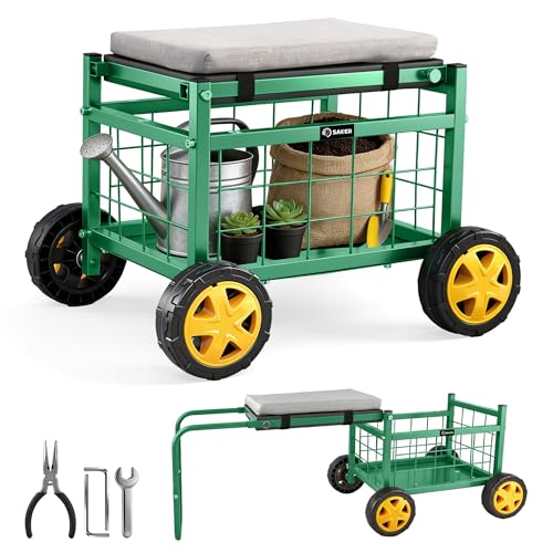 Rolling Garden Cart with Seat, Basic Version