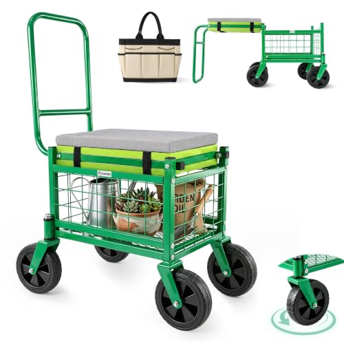 Rolling Garden Work Seat, Luxury Version