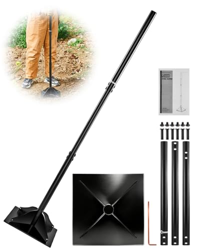 Steel Hand Tamper with 48-Inch Handle