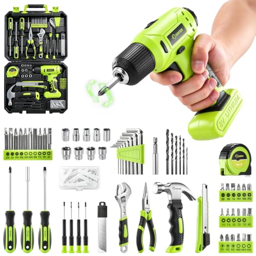 Tool Set, 126 Pieces with Cordless Drill