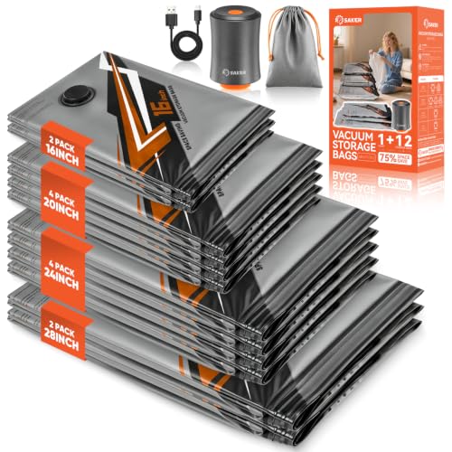 Travel Vacuum Bags, 12-Piece Combo