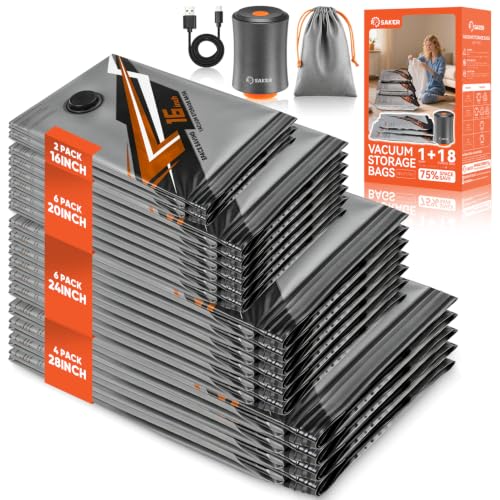 Travel Vacuum Bags, 18-Piece Combo