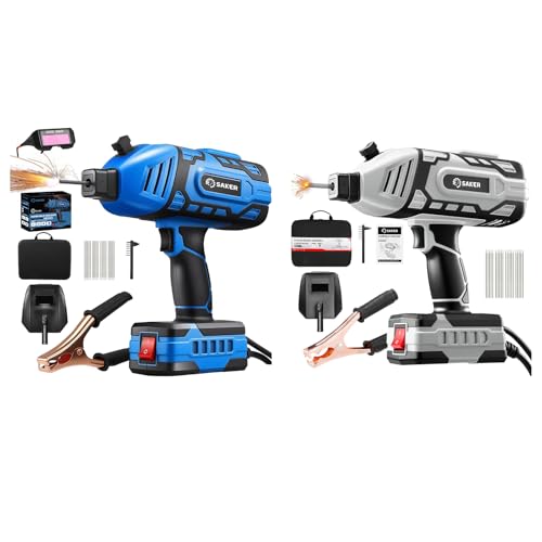 Two Welding Machines, Gray and Blue