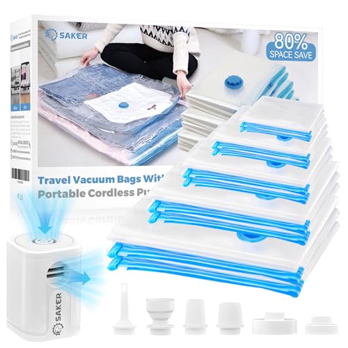 Vacuum Storage Bags with Pump, 15 Pack
